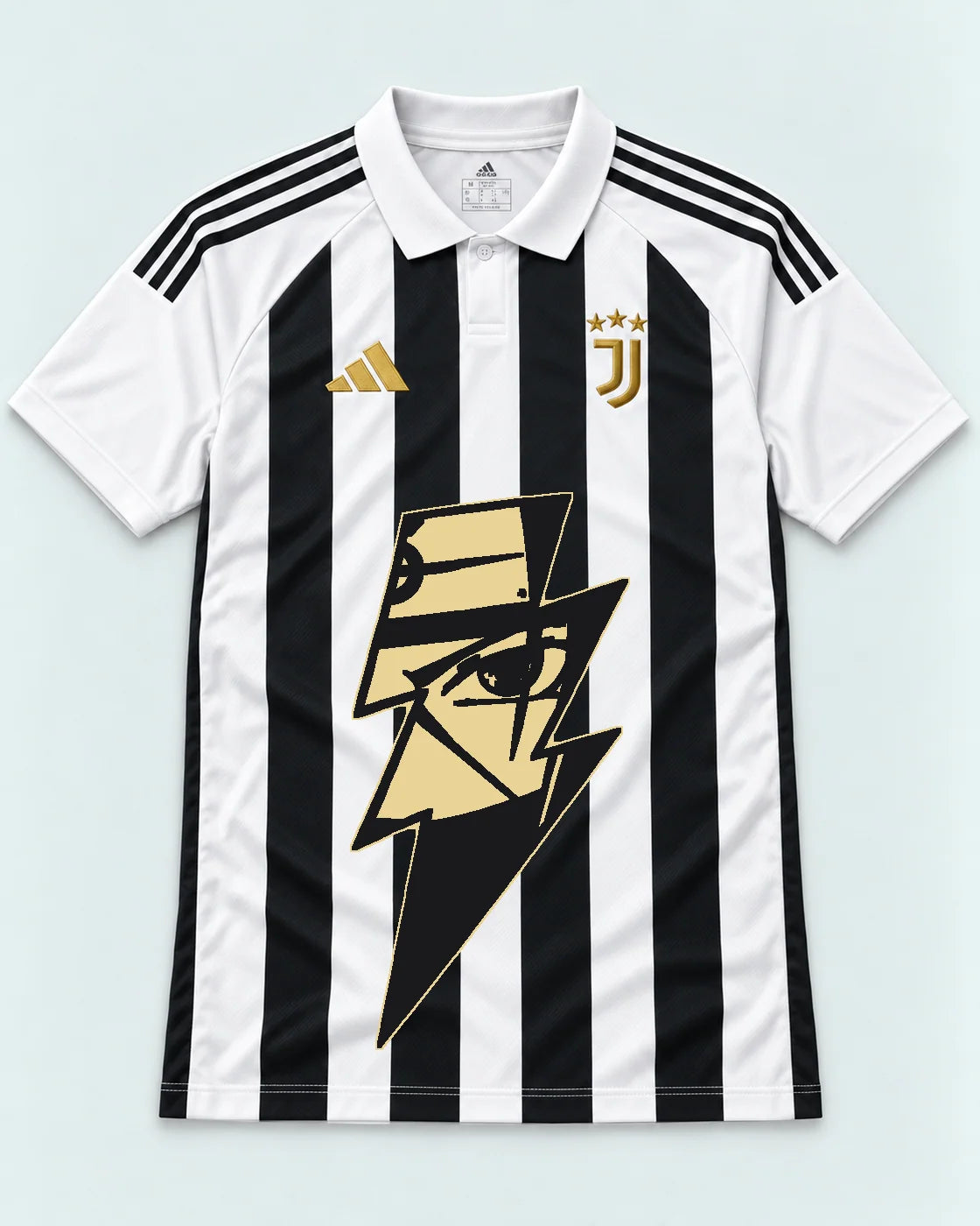 Juventus Striped Kakashi Lightning Eye Jersey — Front