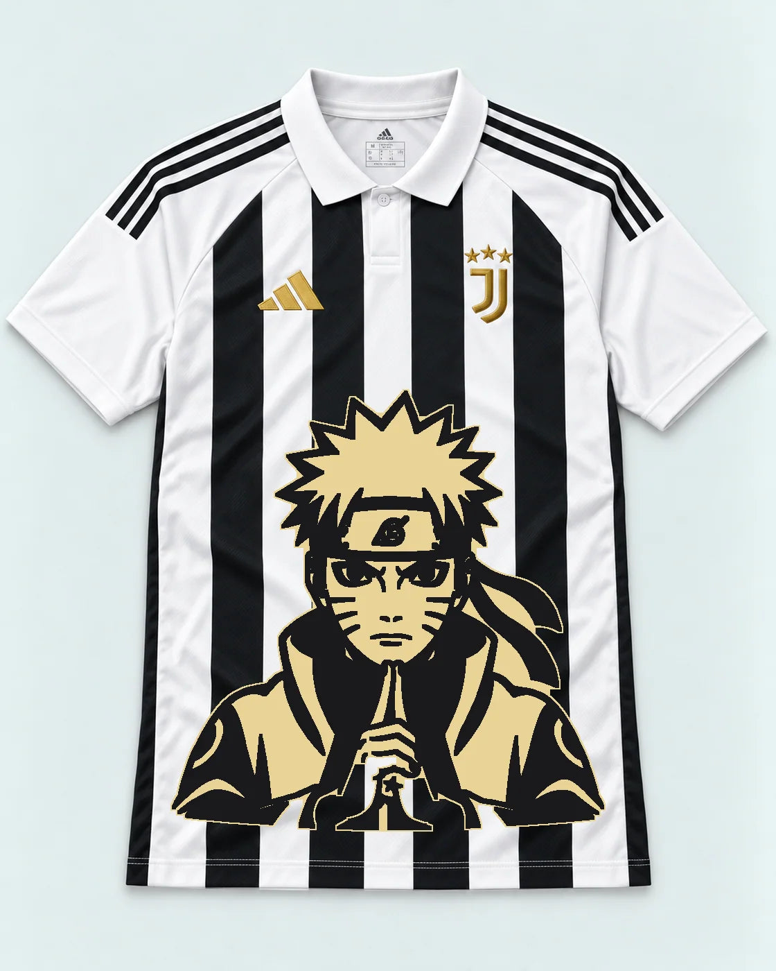 Juventus Striped Naruto Sage Resolve Jersey — Front