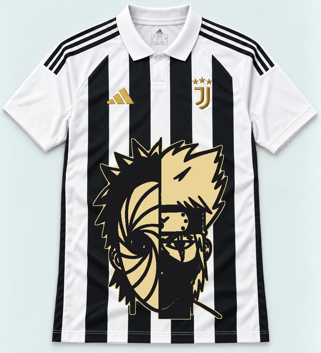 Juventus Striped Obito Kakashi Shared Destiny Jersey — Front