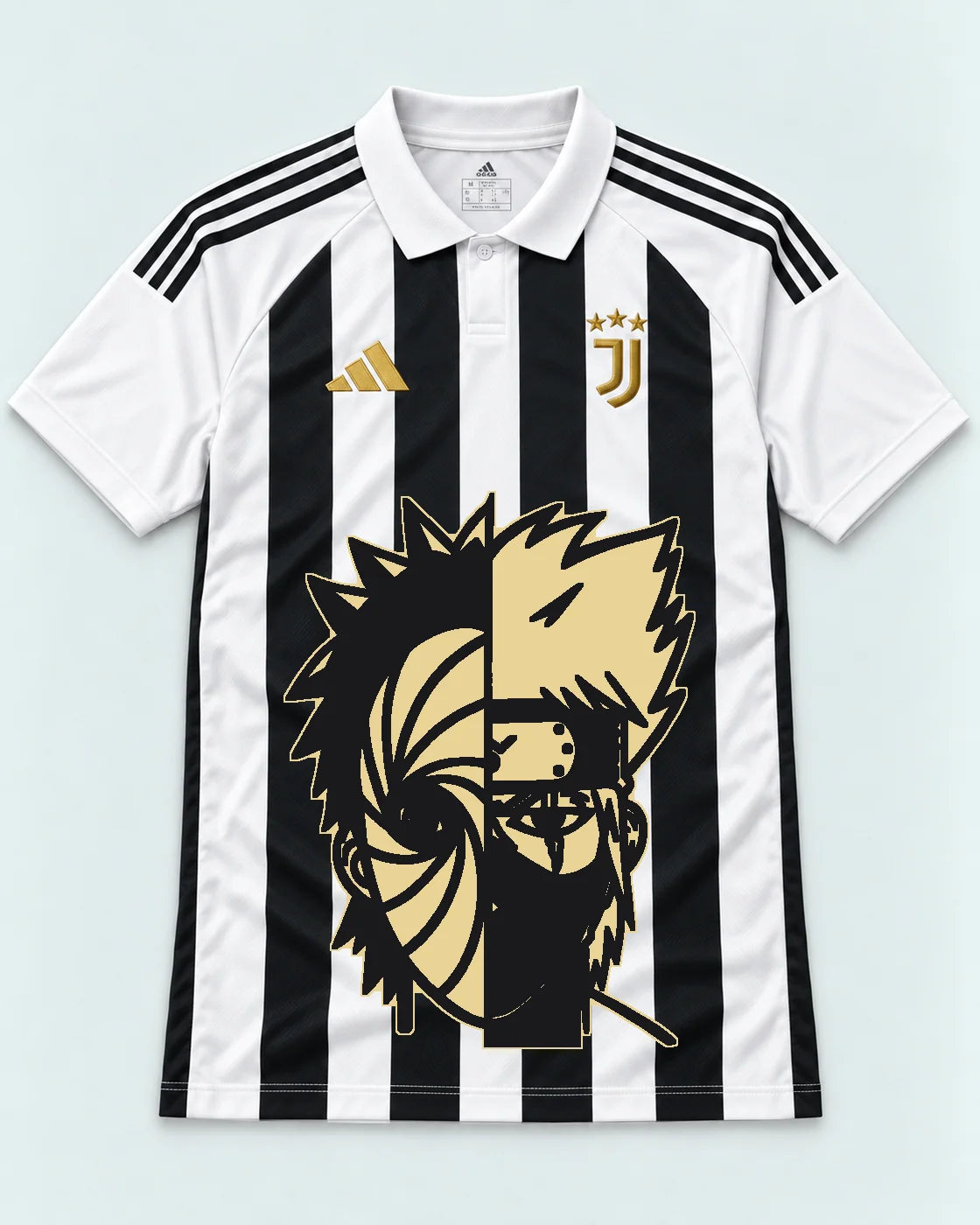 Juventus Striped Obito Kakashi Shared Destiny Jersey — Front