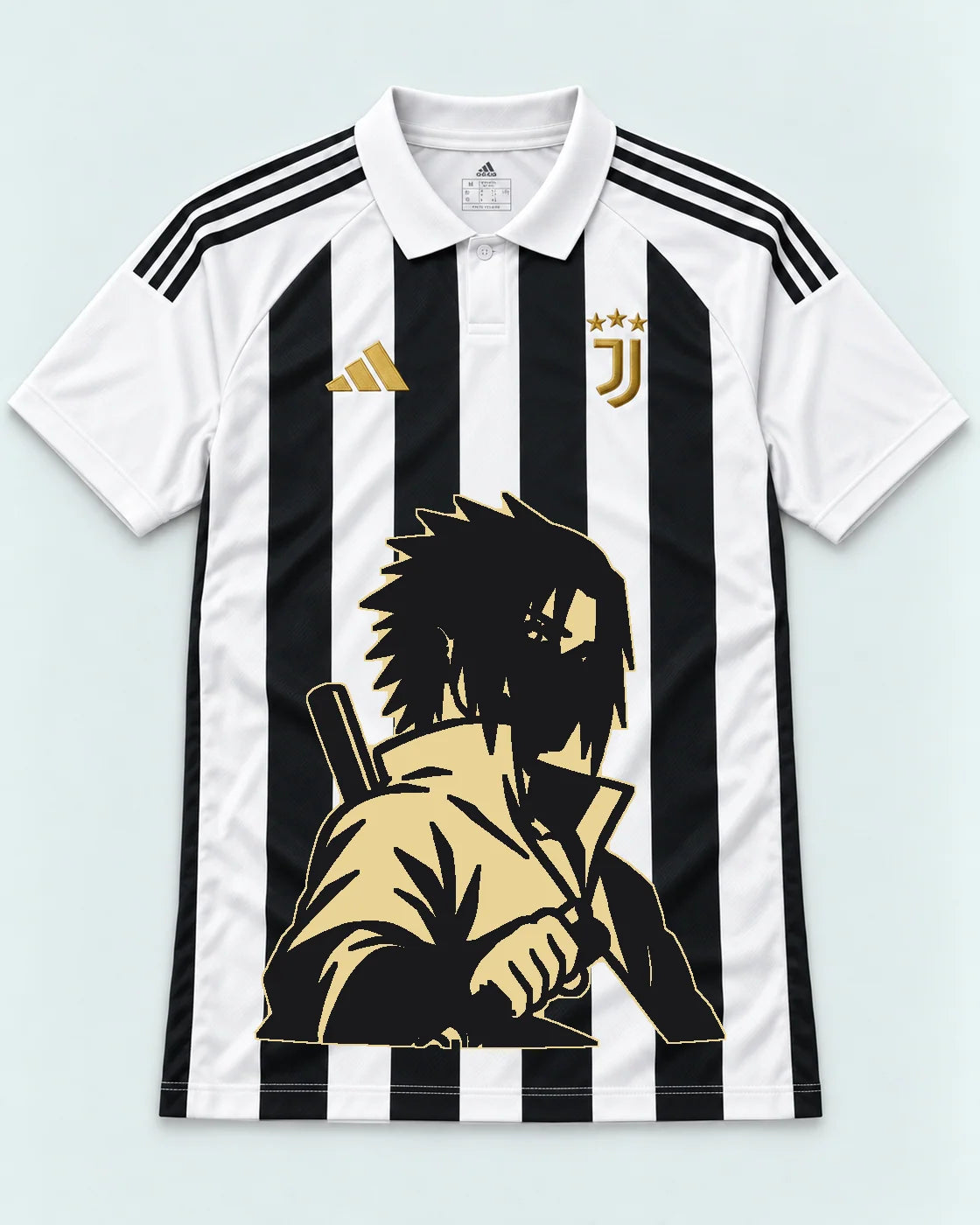 Juventus Striped Sasuke Last Uchiha Jersey — Front