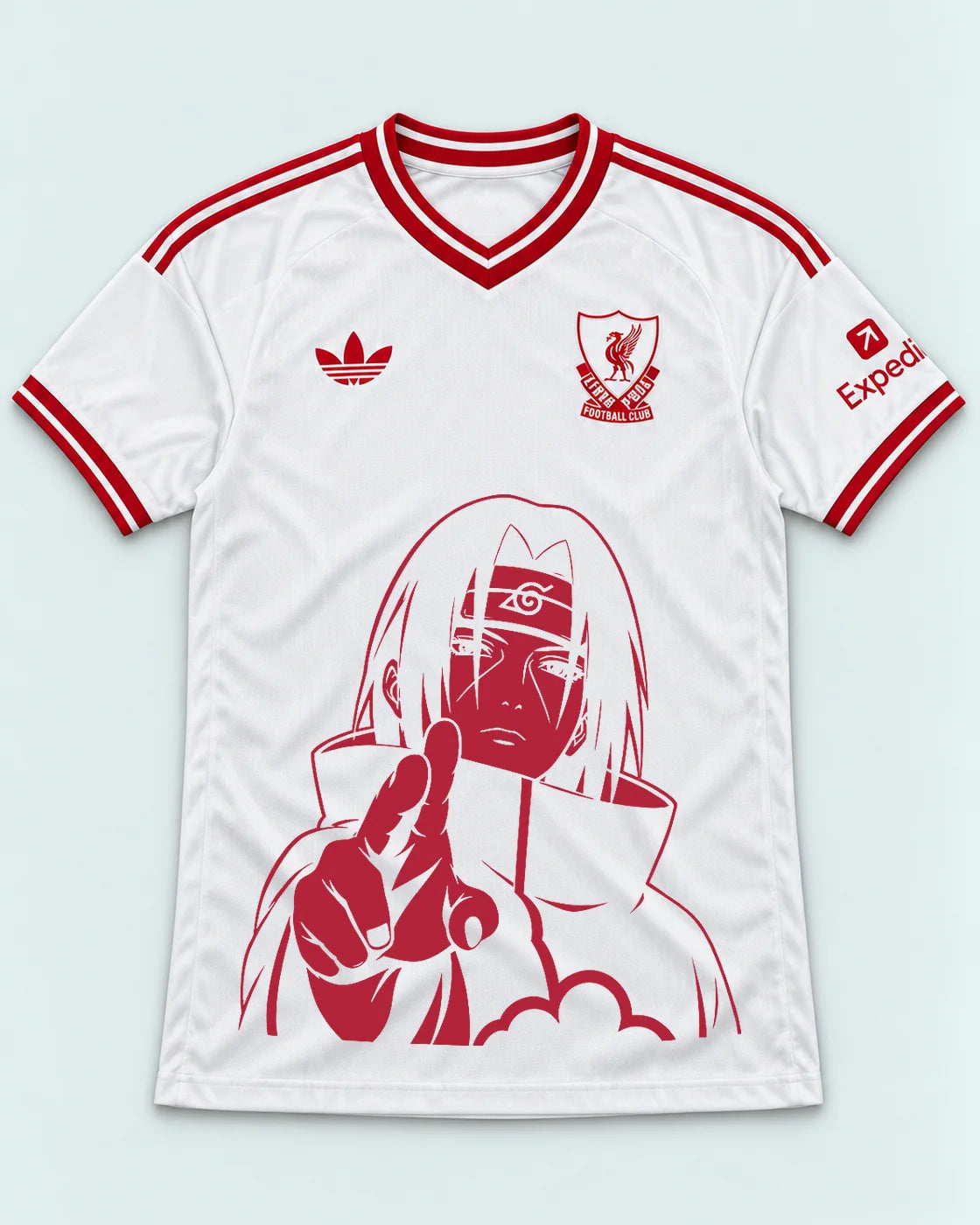 Liverpool White Itachi Silent Promise Jersey — Front