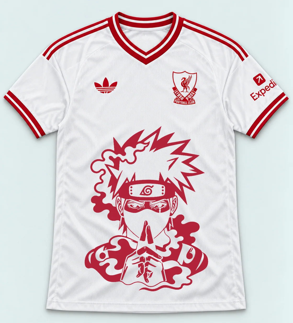 Liverpool White Kakashi Silent Jutsu Jersey — Front