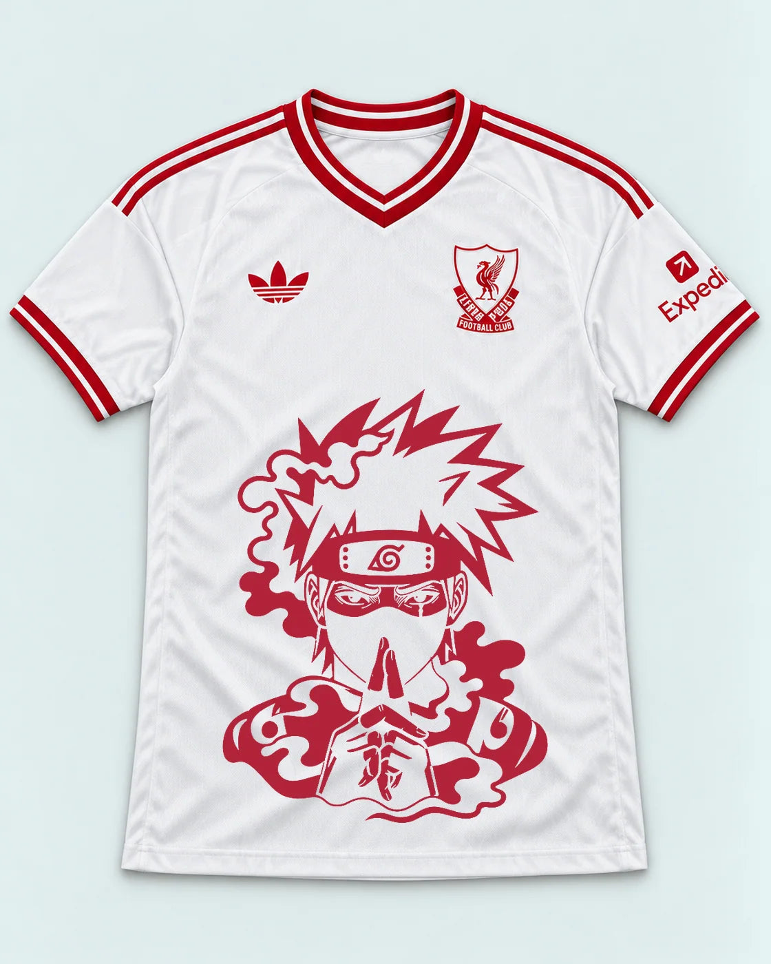 Liverpool White Kakashi Silent Jutsu Jersey — Front