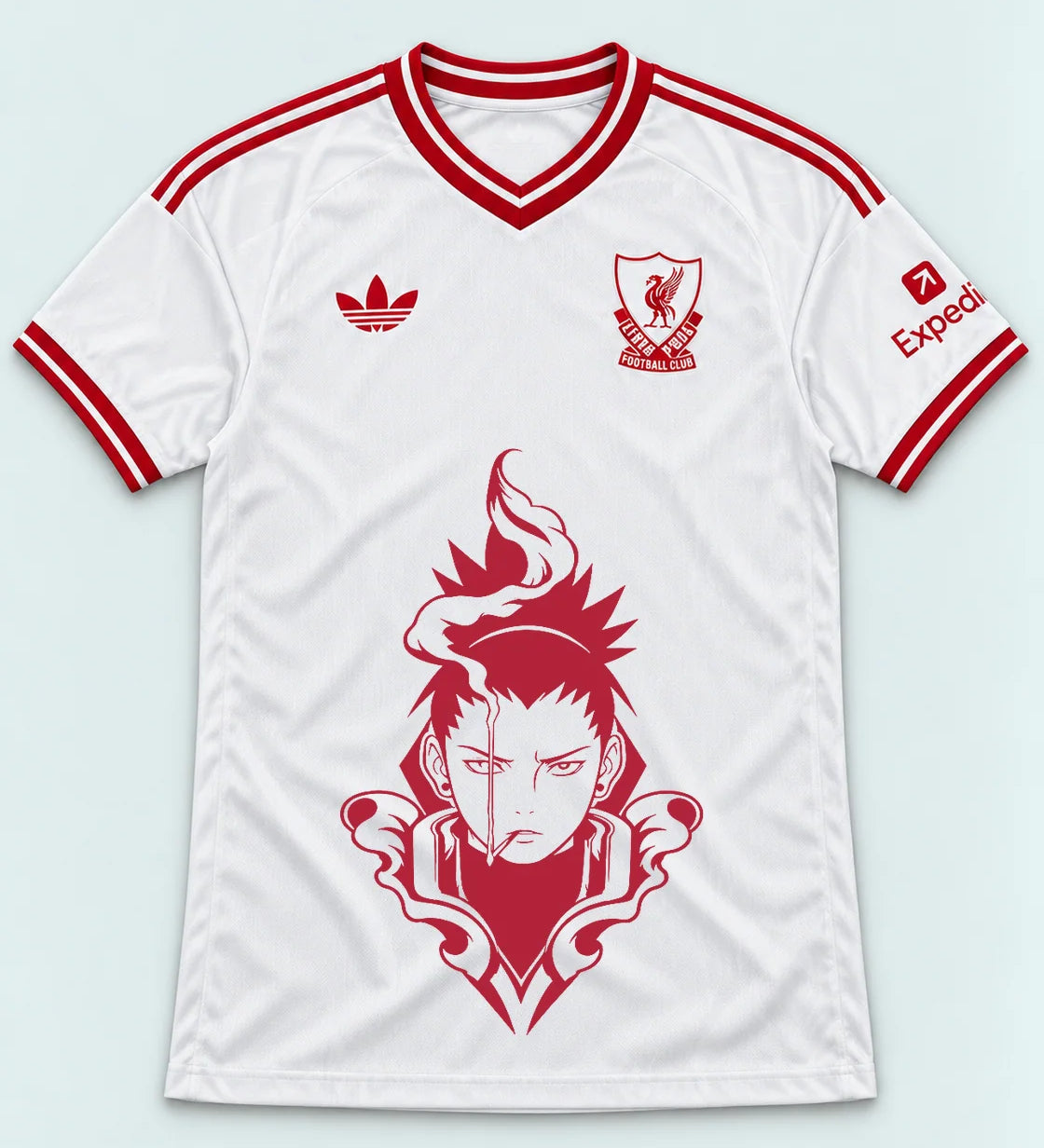 Liverpool White Shikamaru Shadow Mind Jersey — Front