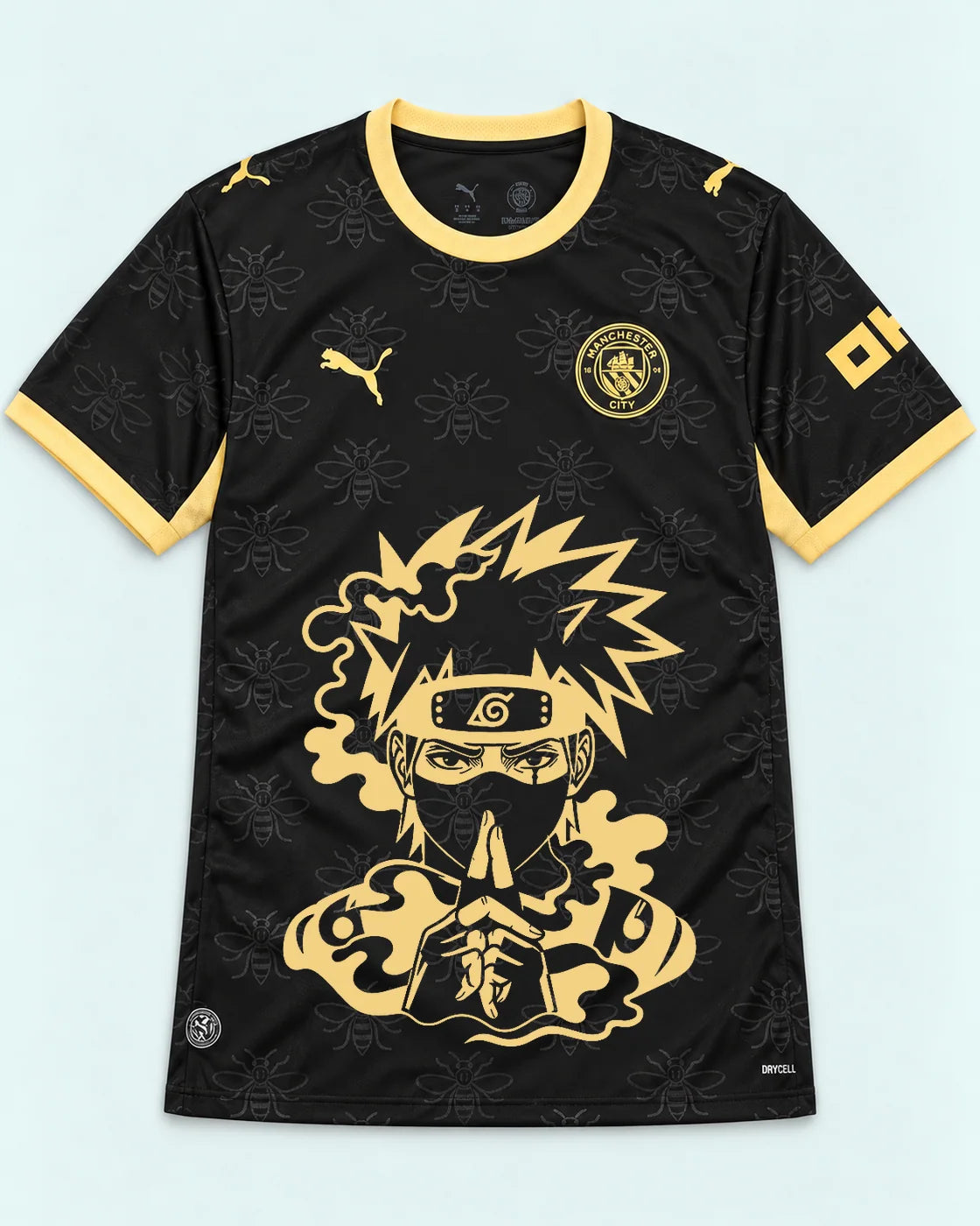 Manchester City Black Kakashi Silent Jutsu Jersey — Front