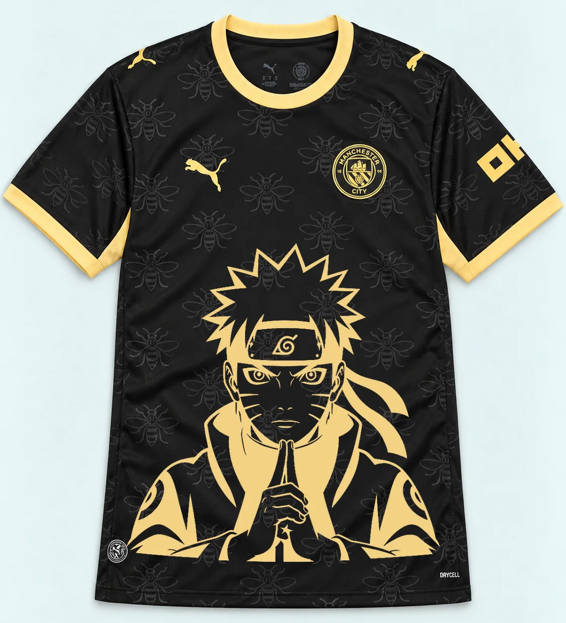 Manchester City Black Naruto Sage Resolve Jersey — Front