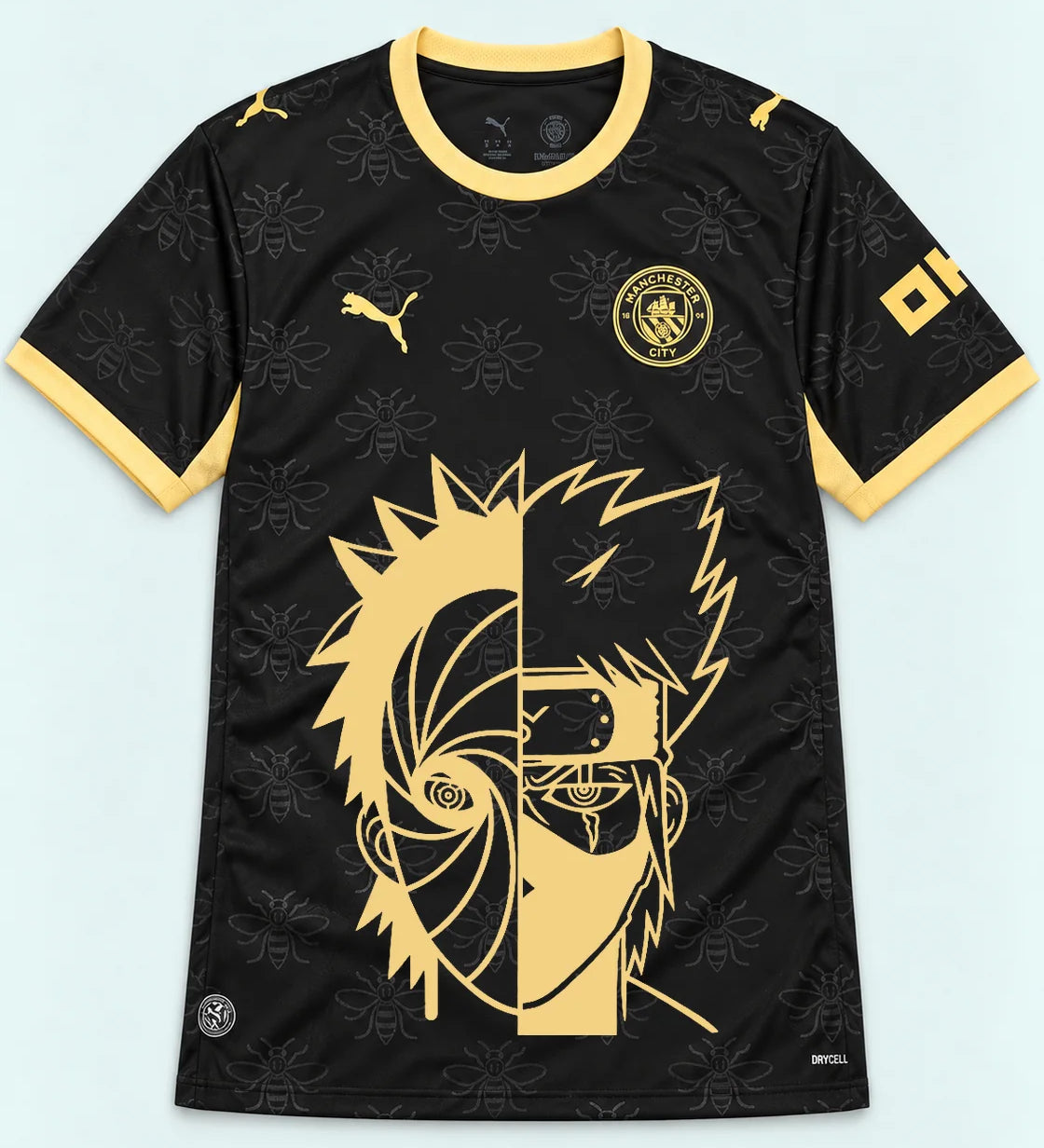Manchester City Black Obito Kakashi Shared Destiny Jersey — Front