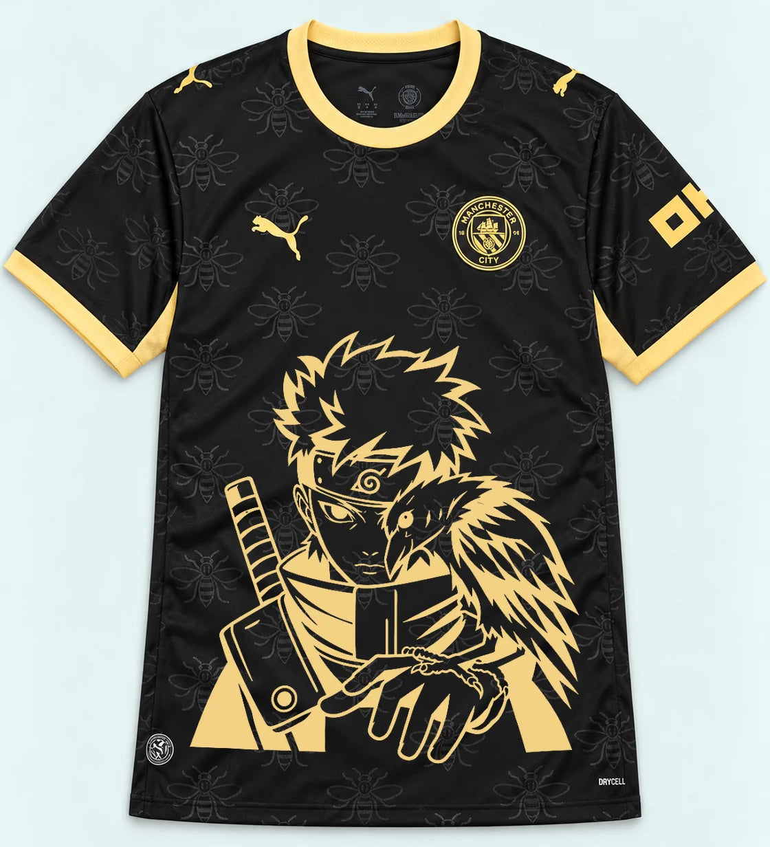 Manchester City Black Shisui Raven Oath Jersey — Front