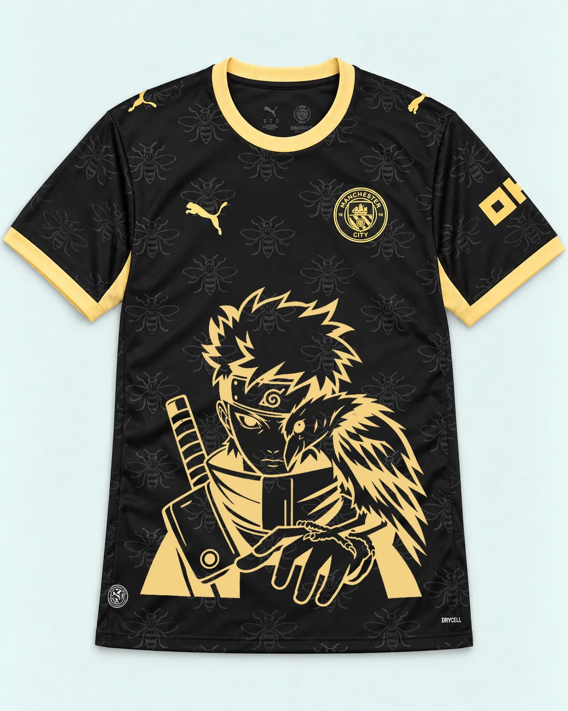 Manchester City Black Shisui Raven Oath Jersey — Front