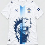 Manchester City White Obito Kakashi Shared Destiny Jersey — Front