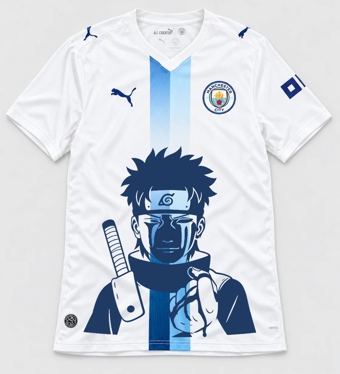 Manchester City White Shisui Last Promise Jersey — Front