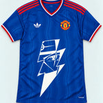 Manchester United Blue Kakashi Lightning Eye Jersey — Front