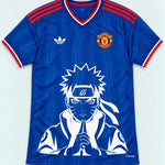 Manchester United Blue Naruto Sage Resolve Jersey — Front