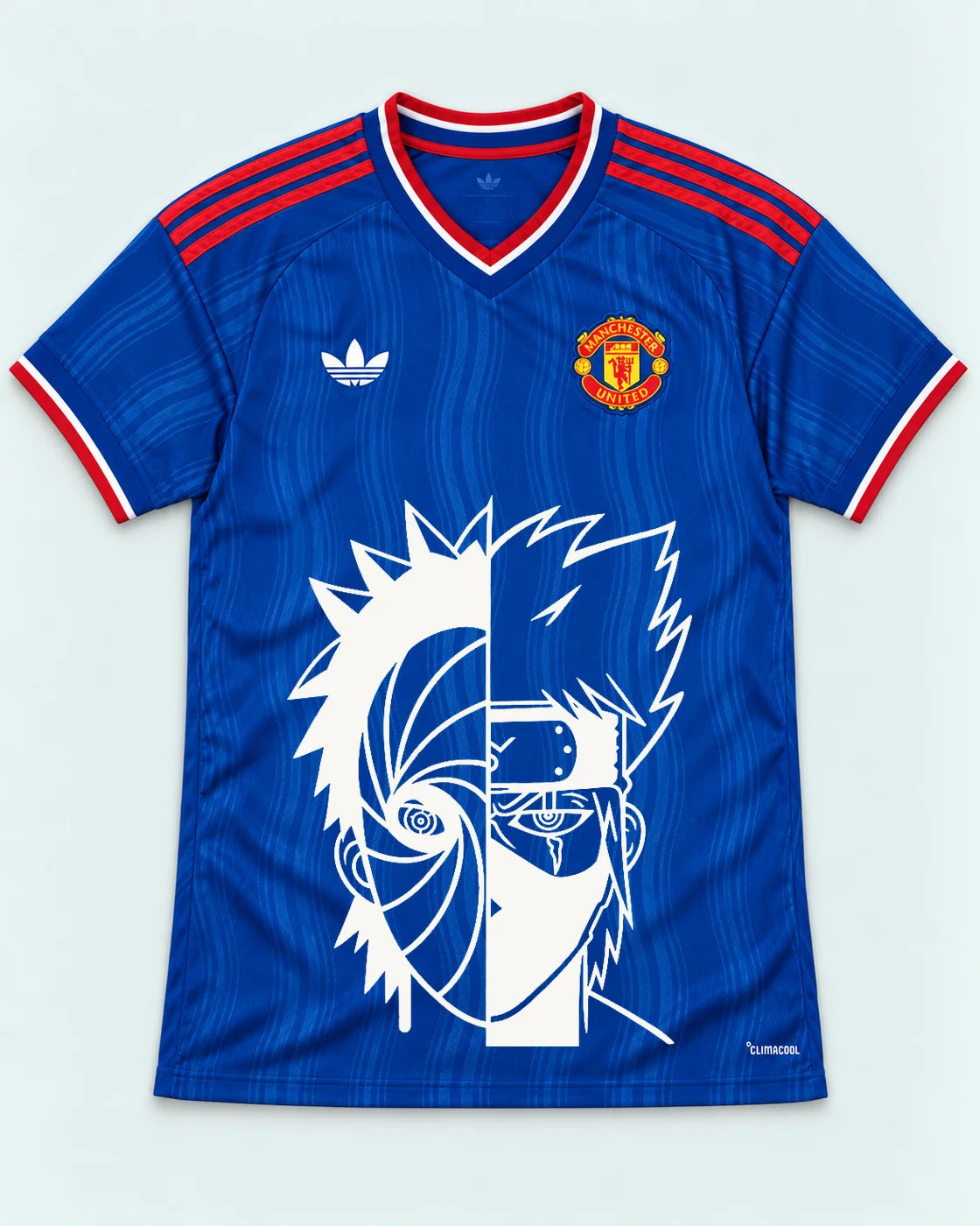 Manchester United Blue Obito Kakashi Shared Destiny Jersey — Front