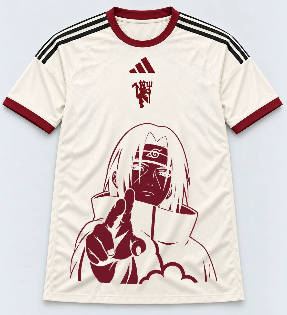 Manchester United Cream Itachi Silent Promise Jersey — Front
