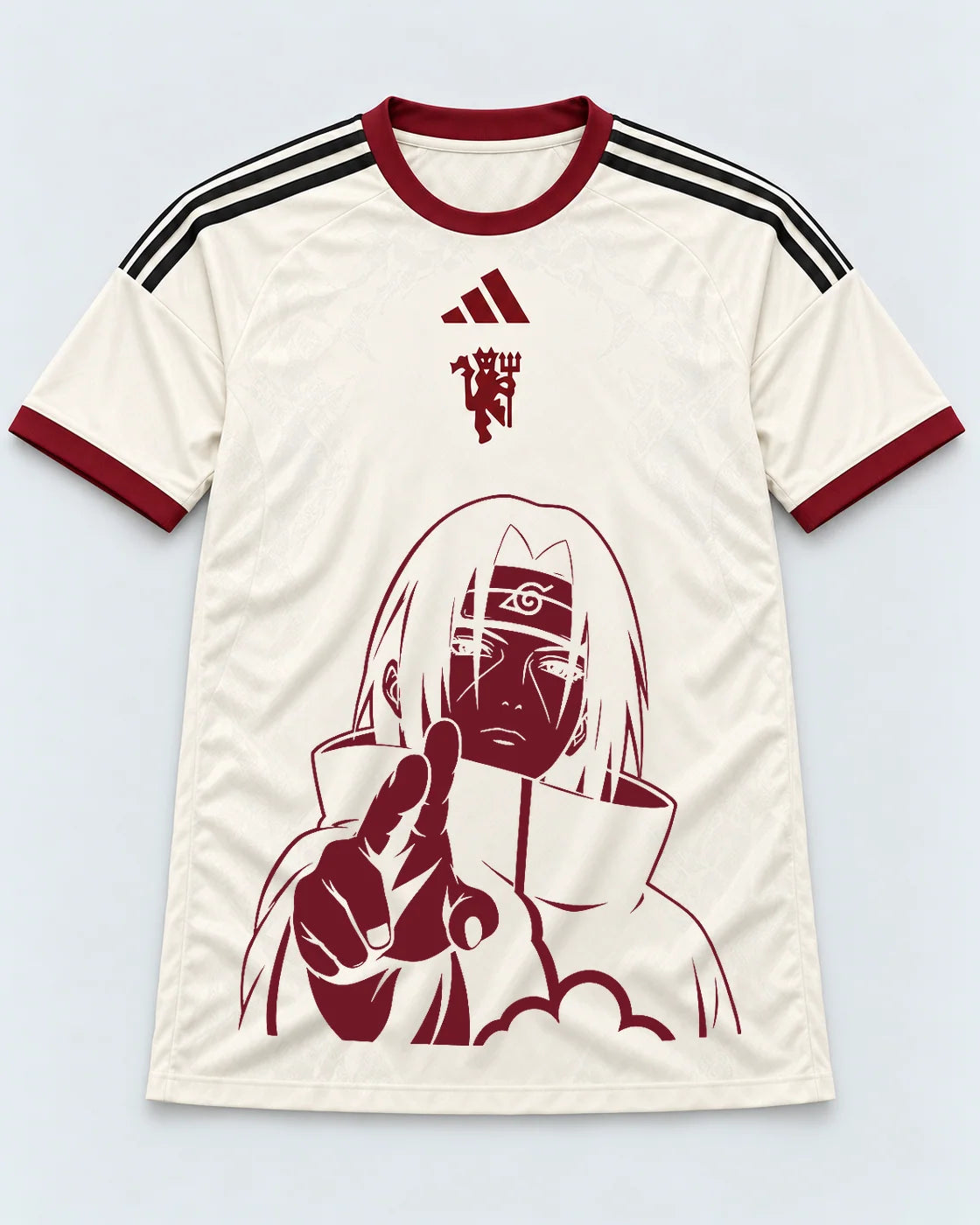 Manchester United Cream Itachi Silent Promise Jersey — Front