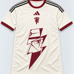 Manchester United Cream Kakashi Lightning Eye Jersey — Front