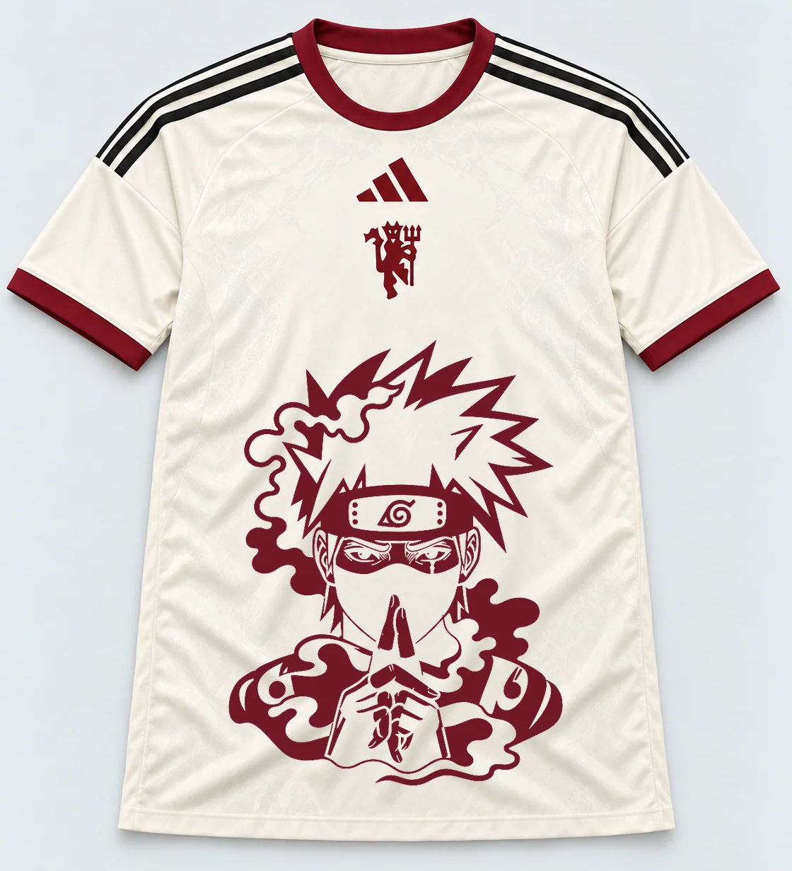 Manchester United Cream Kakashi Silent Jutsu Jersey — Front