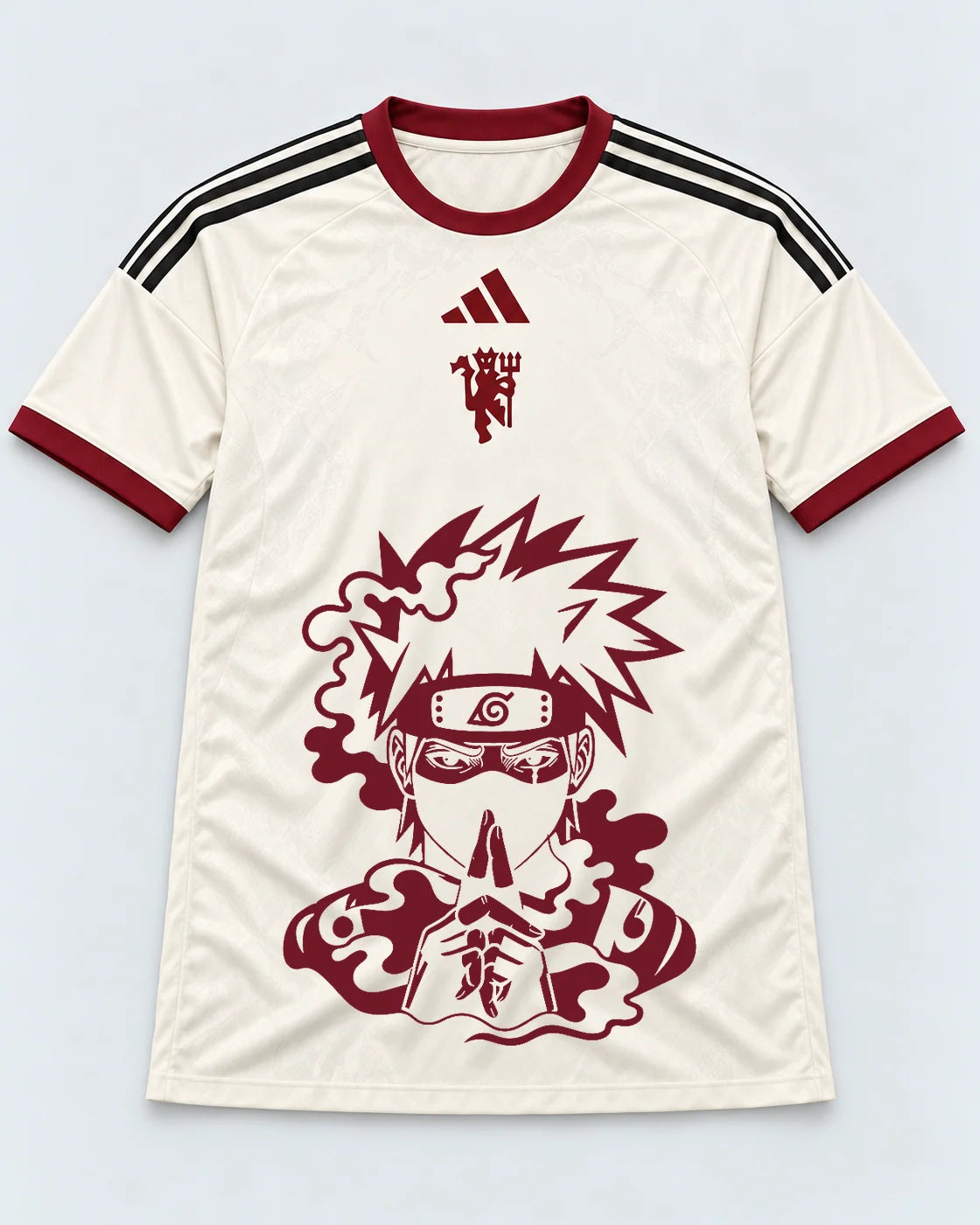Manchester United Cream Kakashi Silent Jutsu Jersey — Front