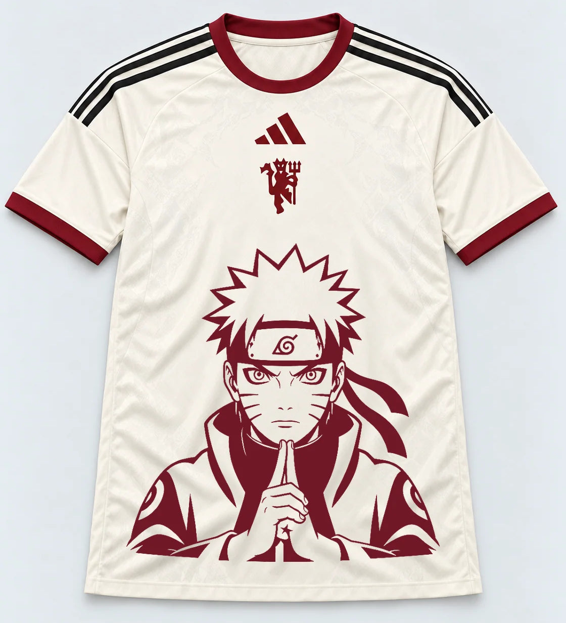 Manchester United Cream Naruto Sage Resolve Jersey — Front