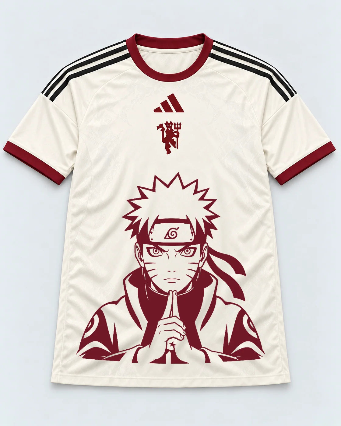 Manchester United Cream Naruto Sage Resolve Jersey — Front