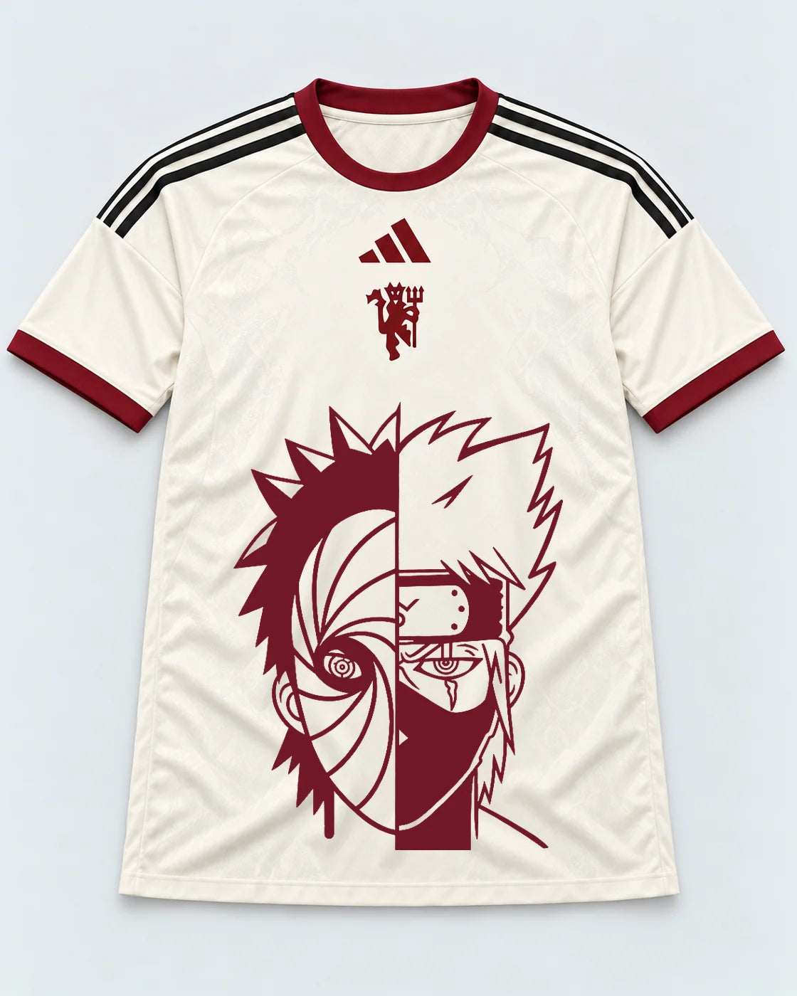 Manchester United Cream Obito Kakashi Shared Destiny Jersey — Front