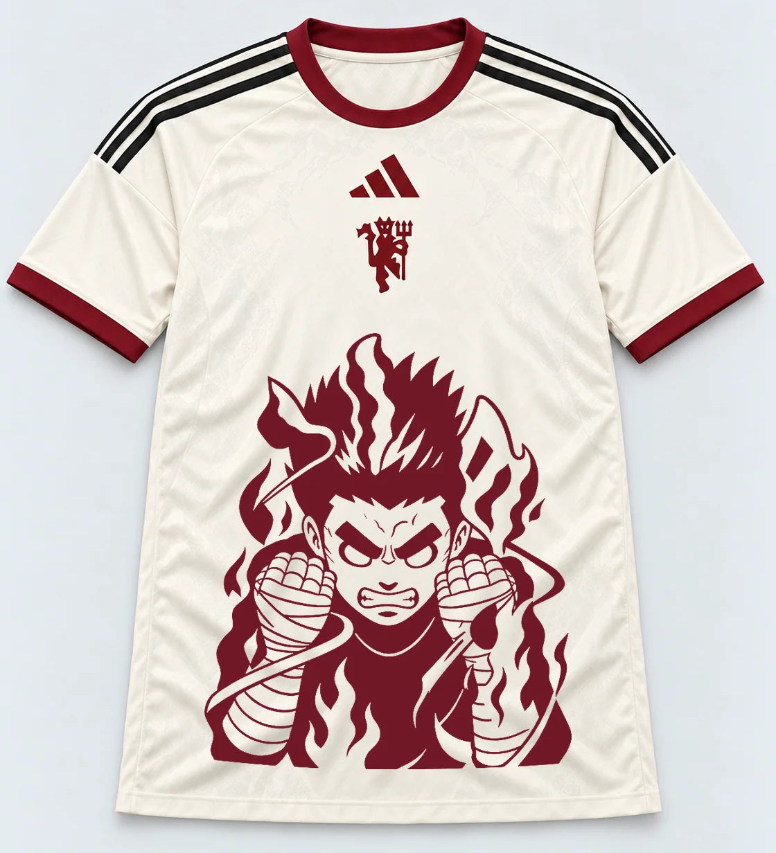 Manchester United Cream Rock Lee Inner Flame Jersey — Front