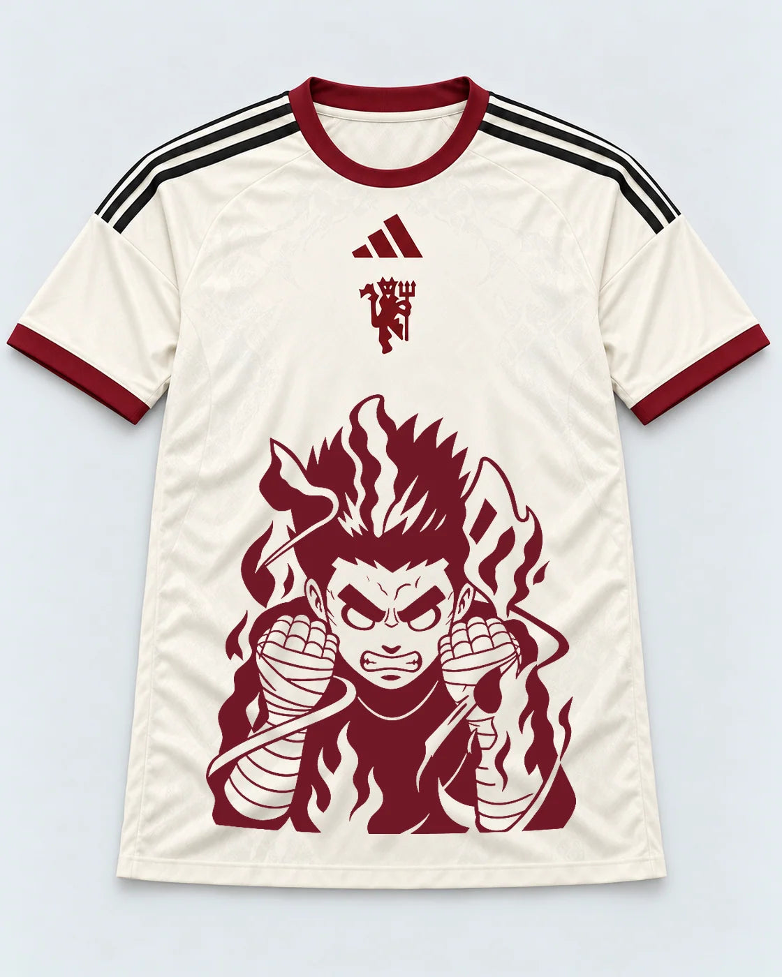 Manchester United Cream Rock Lee Inner Flame Jersey — Front