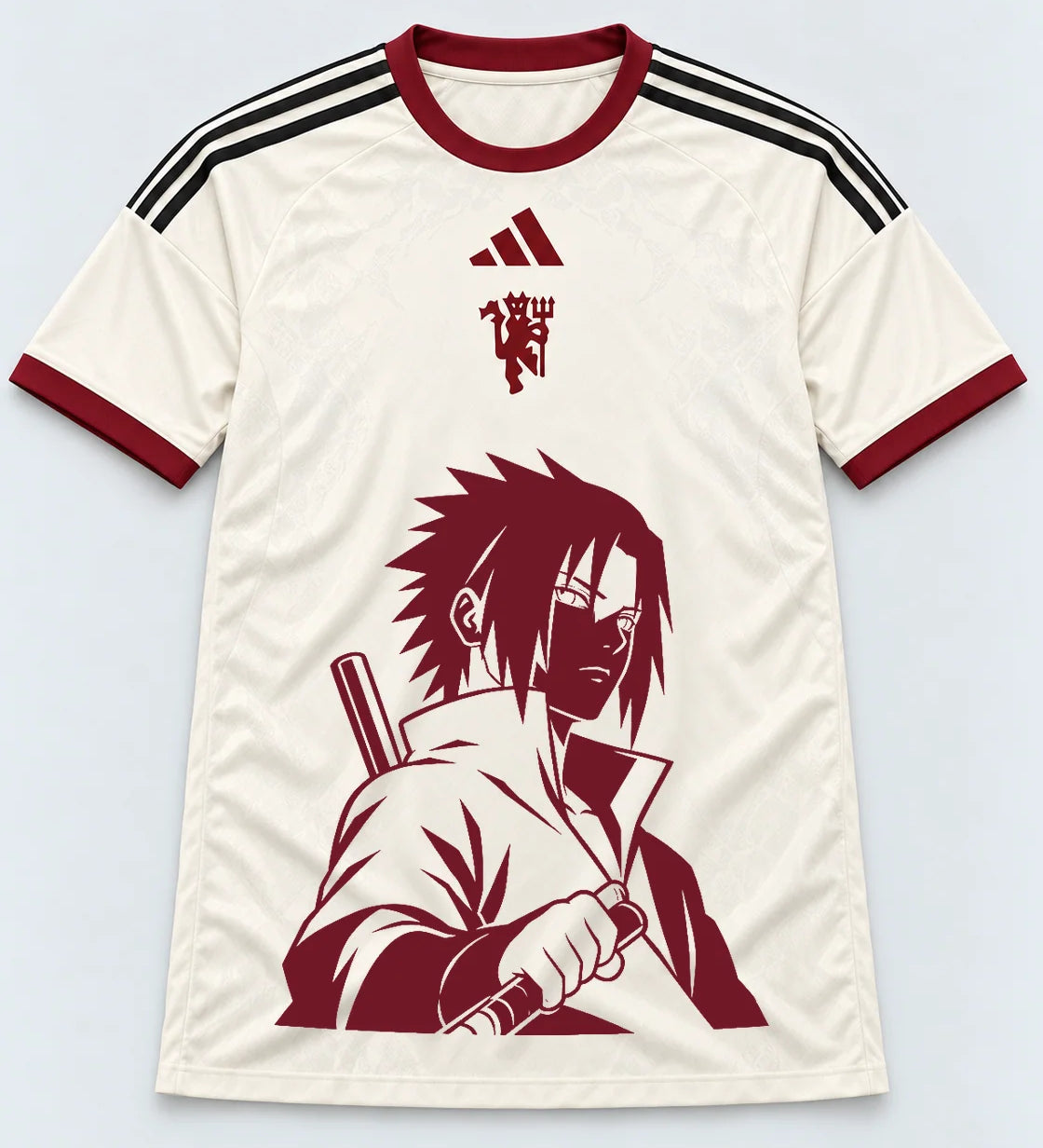 Manchester United Cream Sasuke Last Uchiha Jersey — Front