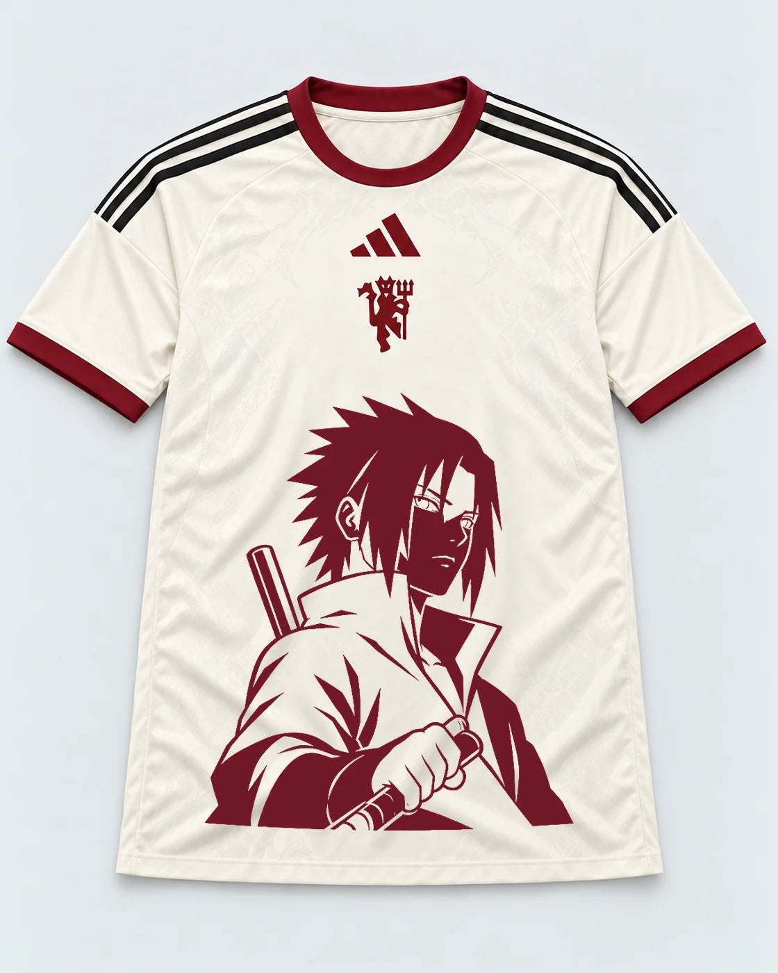Manchester United Cream Sasuke Last Uchiha Jersey — Front