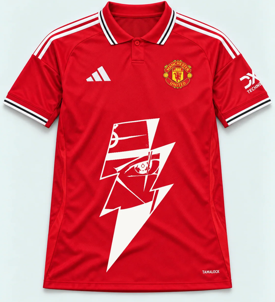 Manchester United Red Kakashi Lightning Eye Jersey — Front