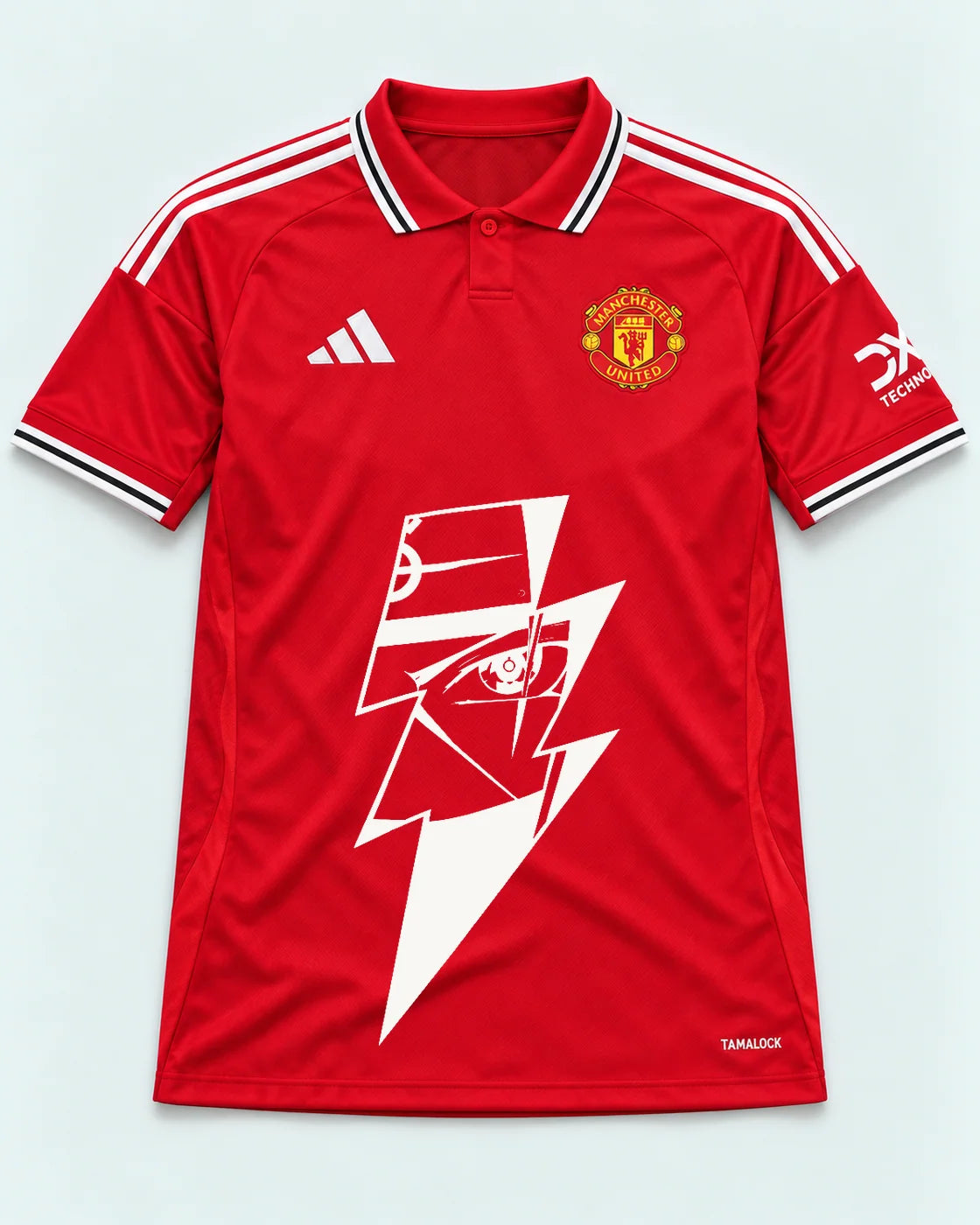 Manchester United Red Kakashi Lightning Eye Jersey — Front