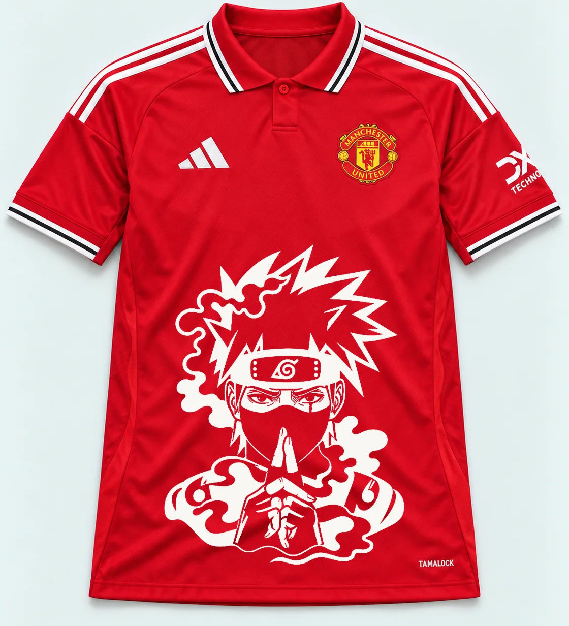 Manchester United Red Kakashi Silent Jutsu Jersey — Front
