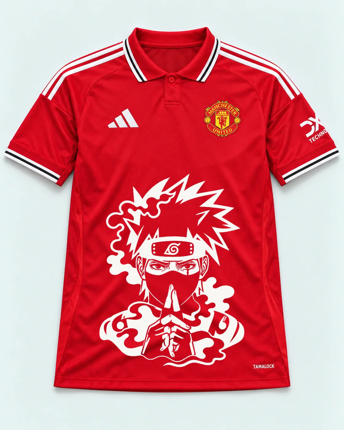 Manchester United Red Kakashi Silent Jutsu Jersey — Front