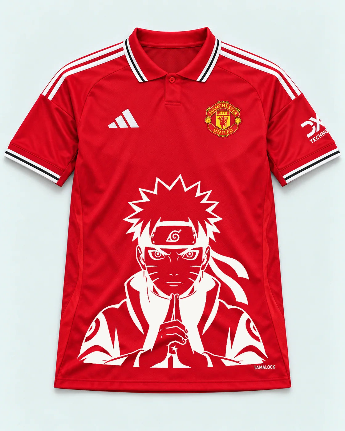 Manchester United Red Naruto Sage Resolve Jersey — Front