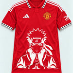 Manchester United Red Naruto Sage Resolve Jersey — Front