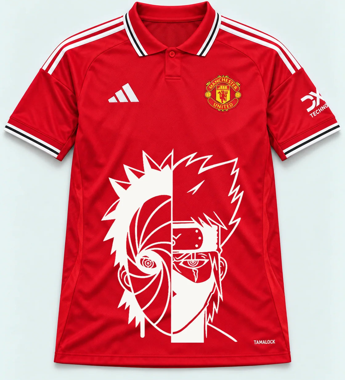 Manchester United Red Obito Kakashi Shared Destiny Jersey — Front