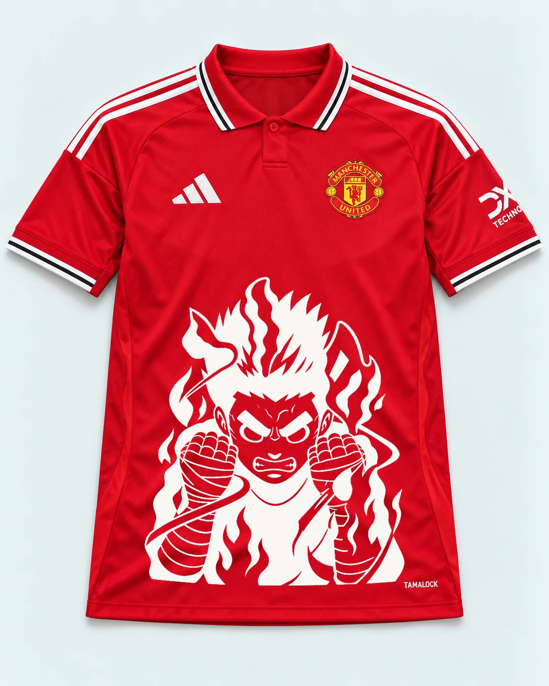 Manchester United Red Rock Lee Inner Flame Jersey — Front