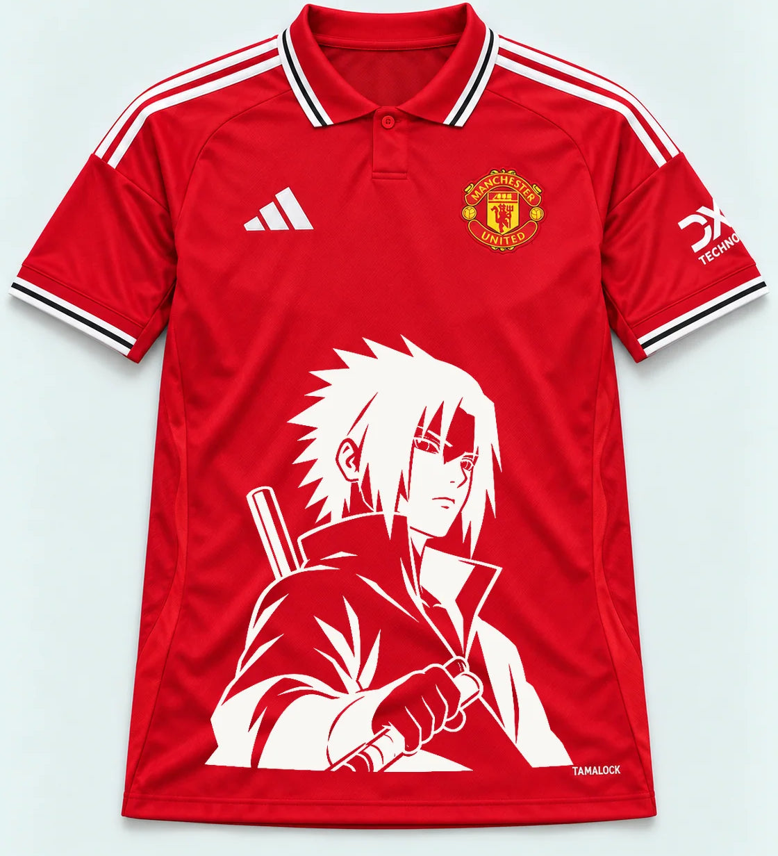 Manchester United Red Sasuke Last Uchiha Jersey — Front