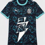 Olympique Marseille Dark Kakashi Lightning Eye Jersey — Front