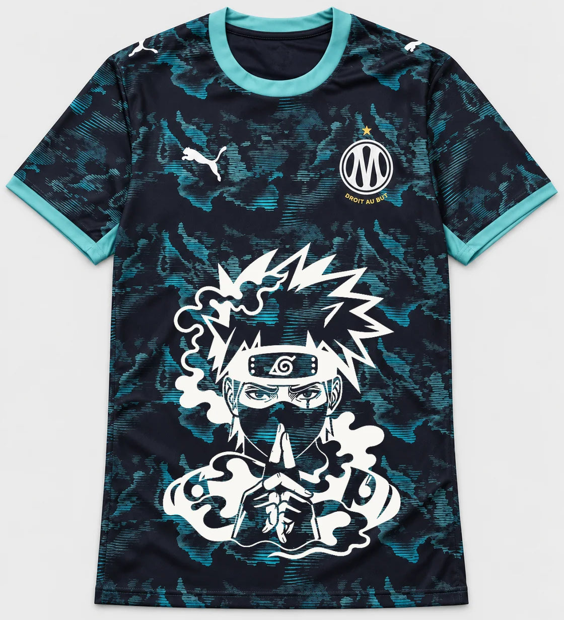 Olympique Marseille Dark Kakashi Silent Jutsu Jersey — Front