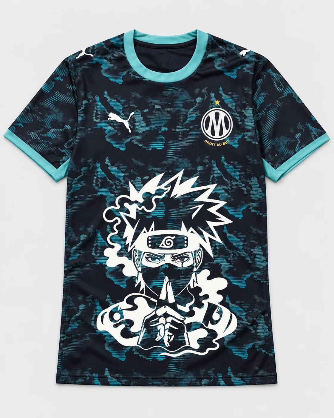 Olympique Marseille Dark Kakashi Silent Jutsu Jersey — Front