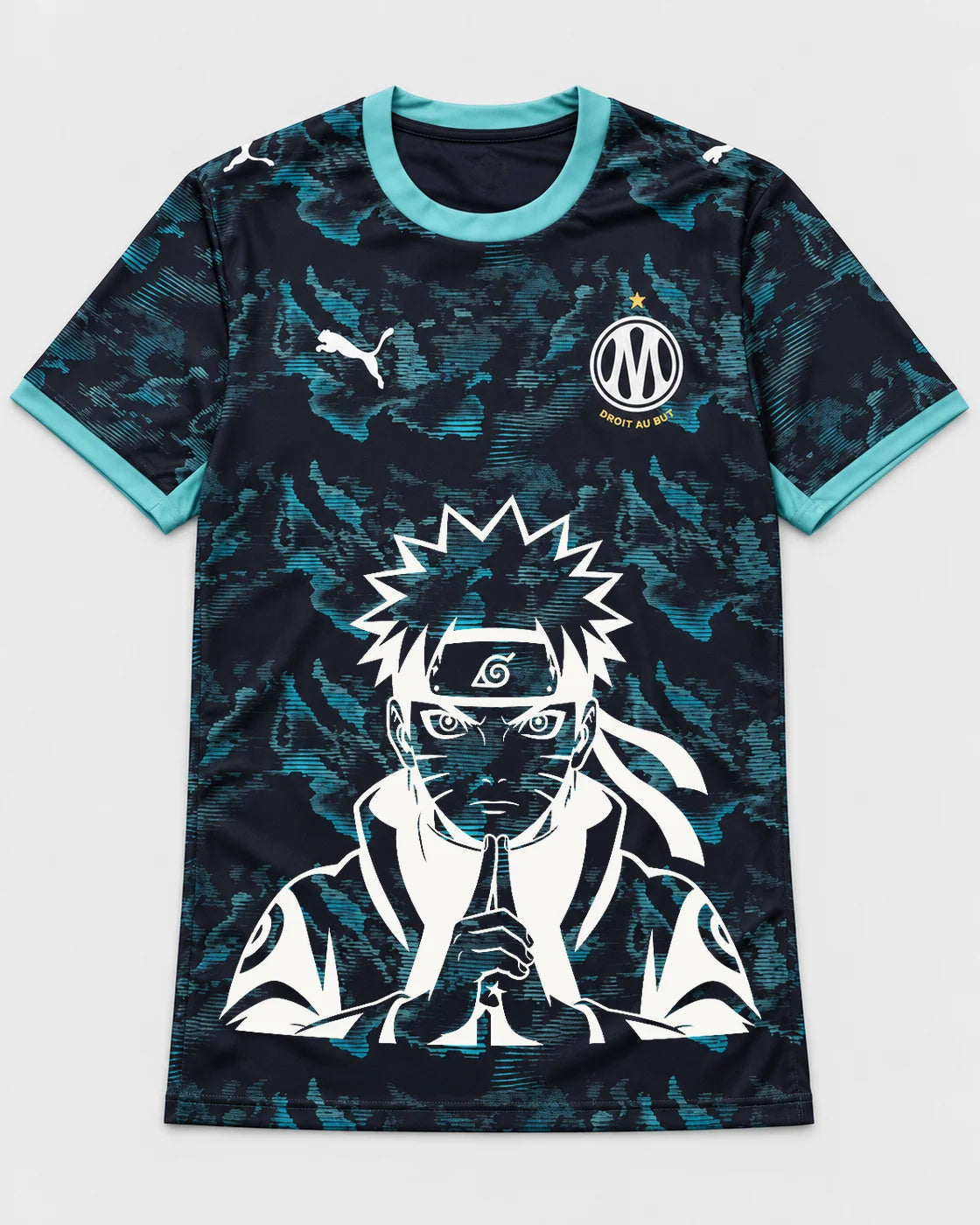 Olympique Marseille Dark Naruto Sage Resolve Jersey — Front