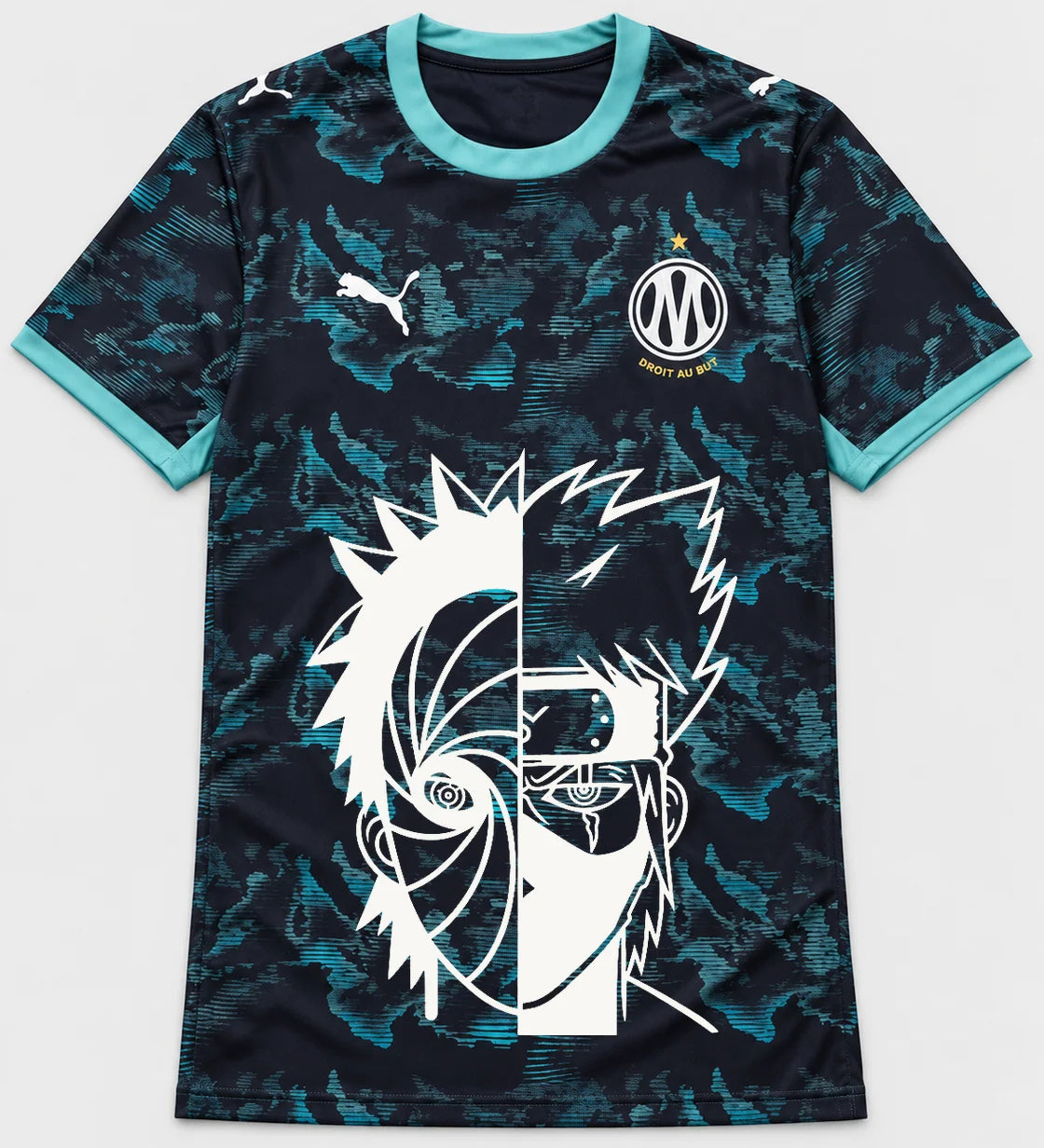 Olympique Marseille Dark Obito Kakashi Shared Destiny Jersey — Front