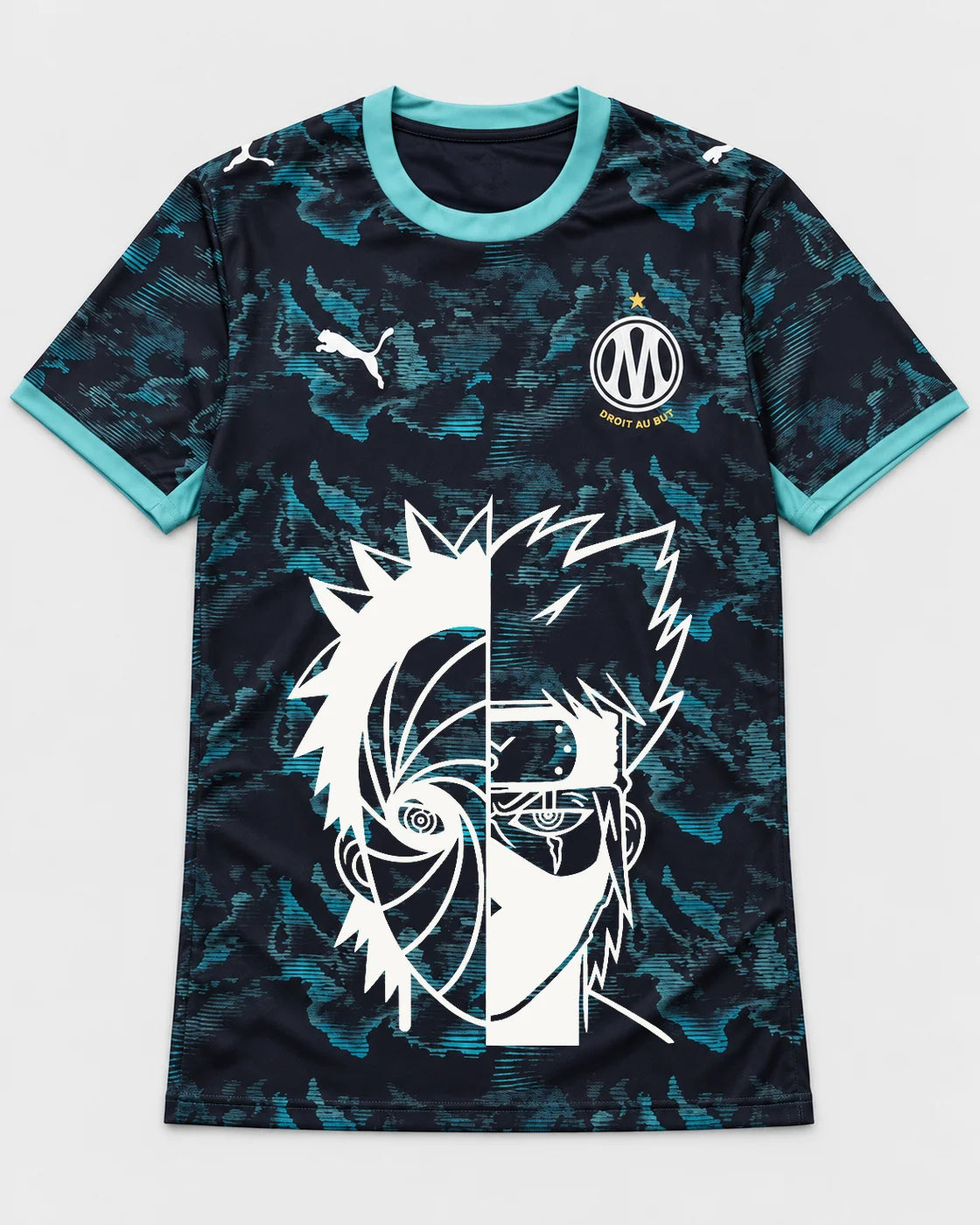 Olympique Marseille Dark Obito Kakashi Shared Destiny Jersey — Front