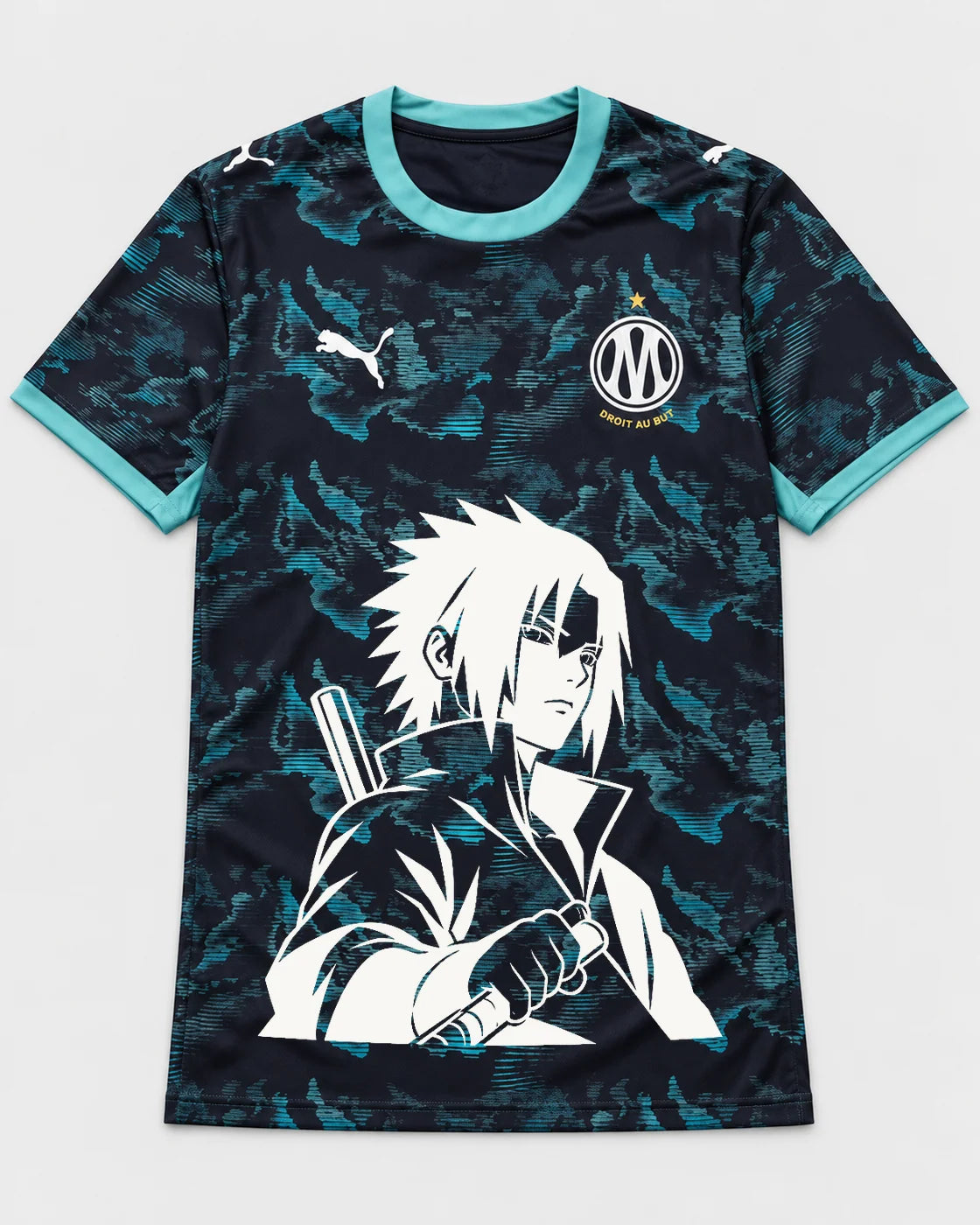Olympique Marseille Dark Sasuke Last Uchiha Jersey — Front