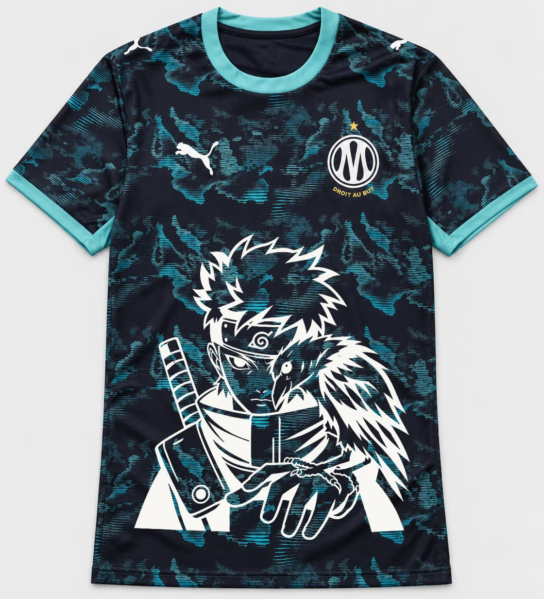 Olympique Marseille Dark Shisui Raven Oath Jersey — Front