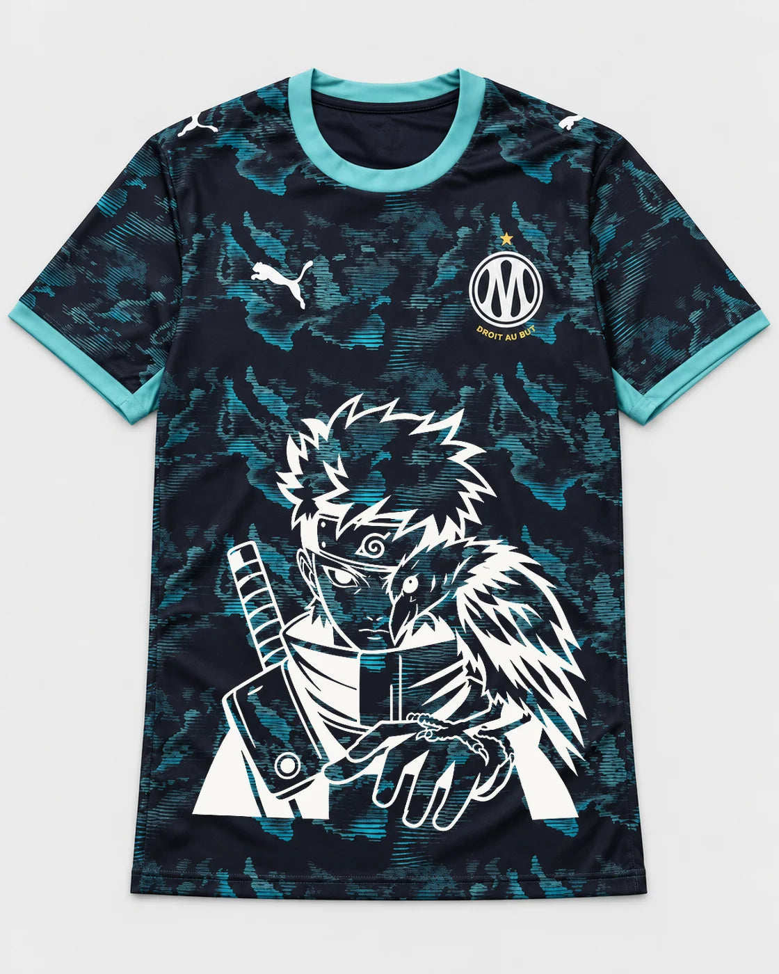 Olympique Marseille Dark Shisui Raven Oath Jersey — Front