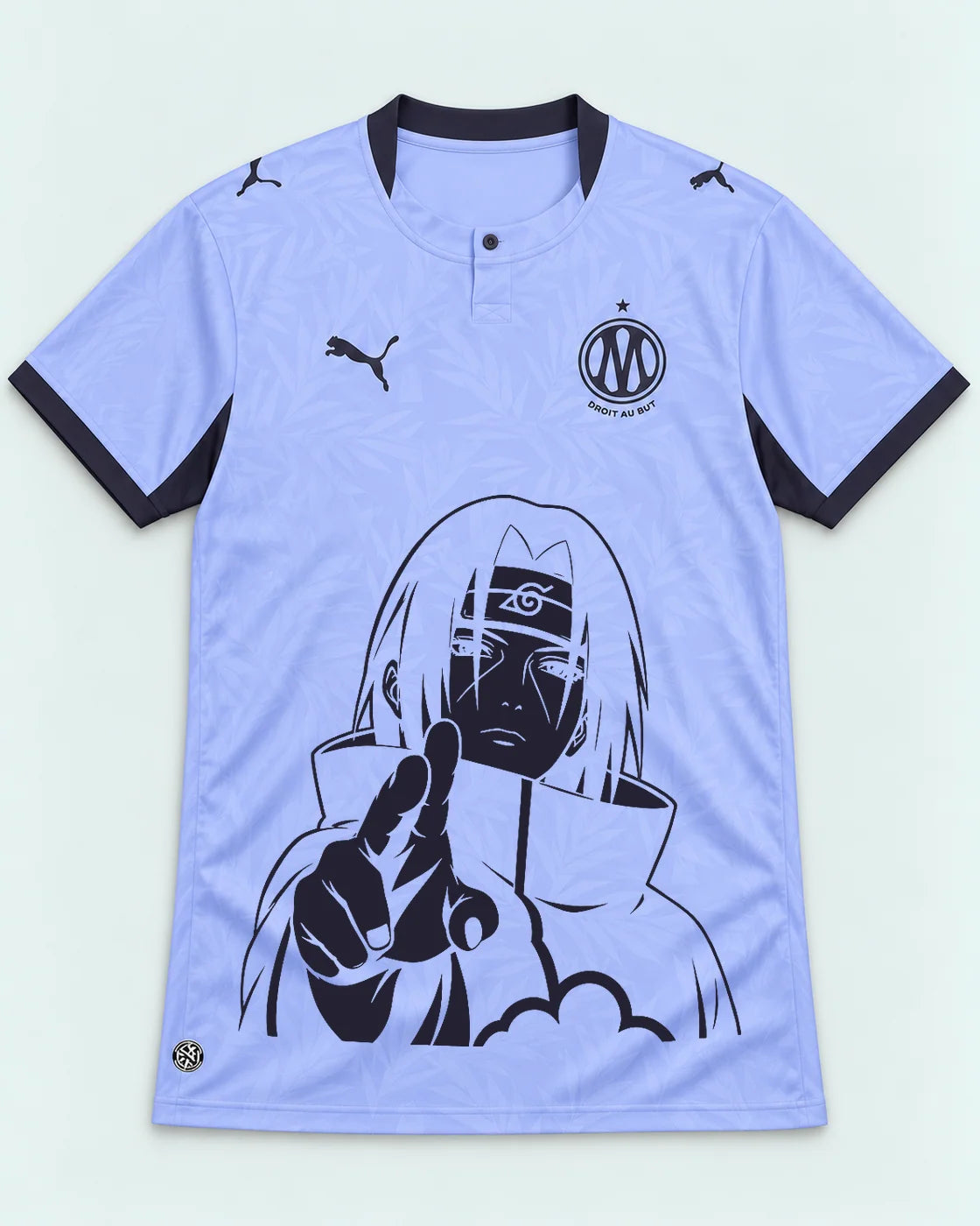 Olympique Marseille Lavender Itachi Silent Promise Jersey — Front